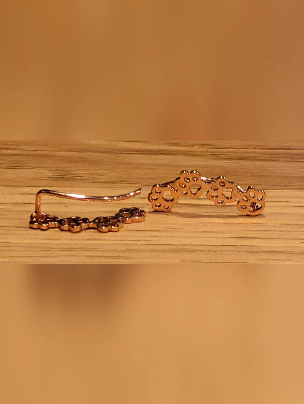 Rose Gold Paw Print Earrings - Women Jewelry